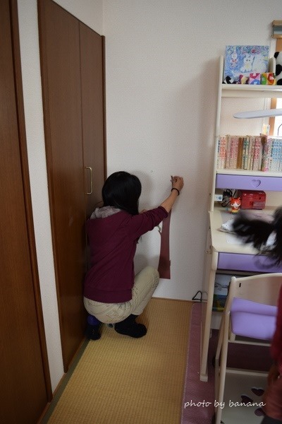 子供部屋壁紙の飾りに　DIY